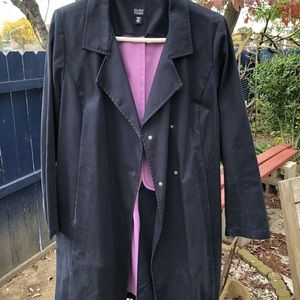 Eileen Fisher trench coat, Medium, good condition, Blue